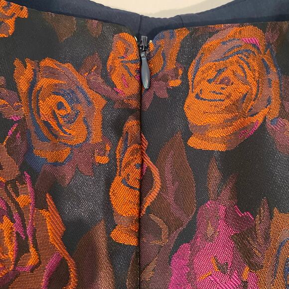 B. Right Women's size Small Navy Blue Pink Metallic Puff Sleeve Mini Party Dress - Picture 8 of 11